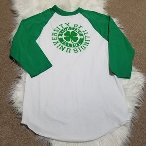 U of I St. Patrick's Day Baseball T-shirt Sz Small